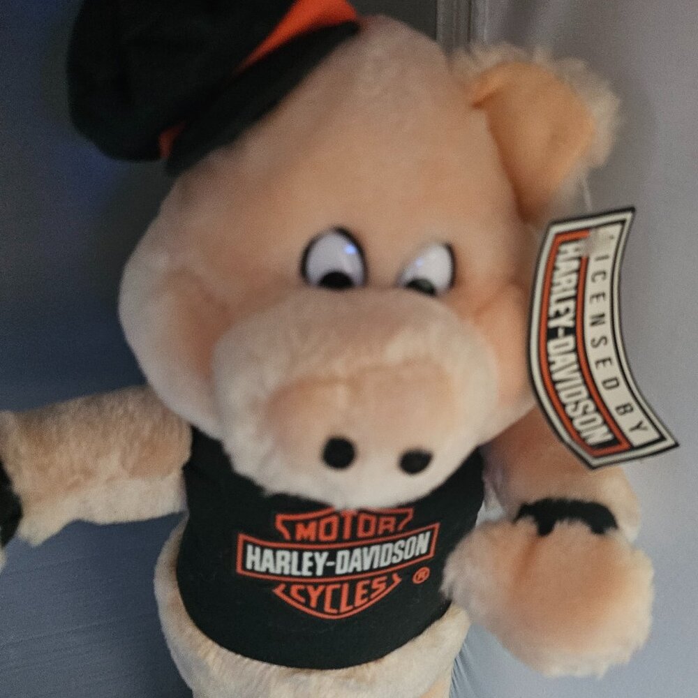 Vintage 1993 Play By Play Harley-Davidson Plush Hog Pig Stuffed Animal 14"